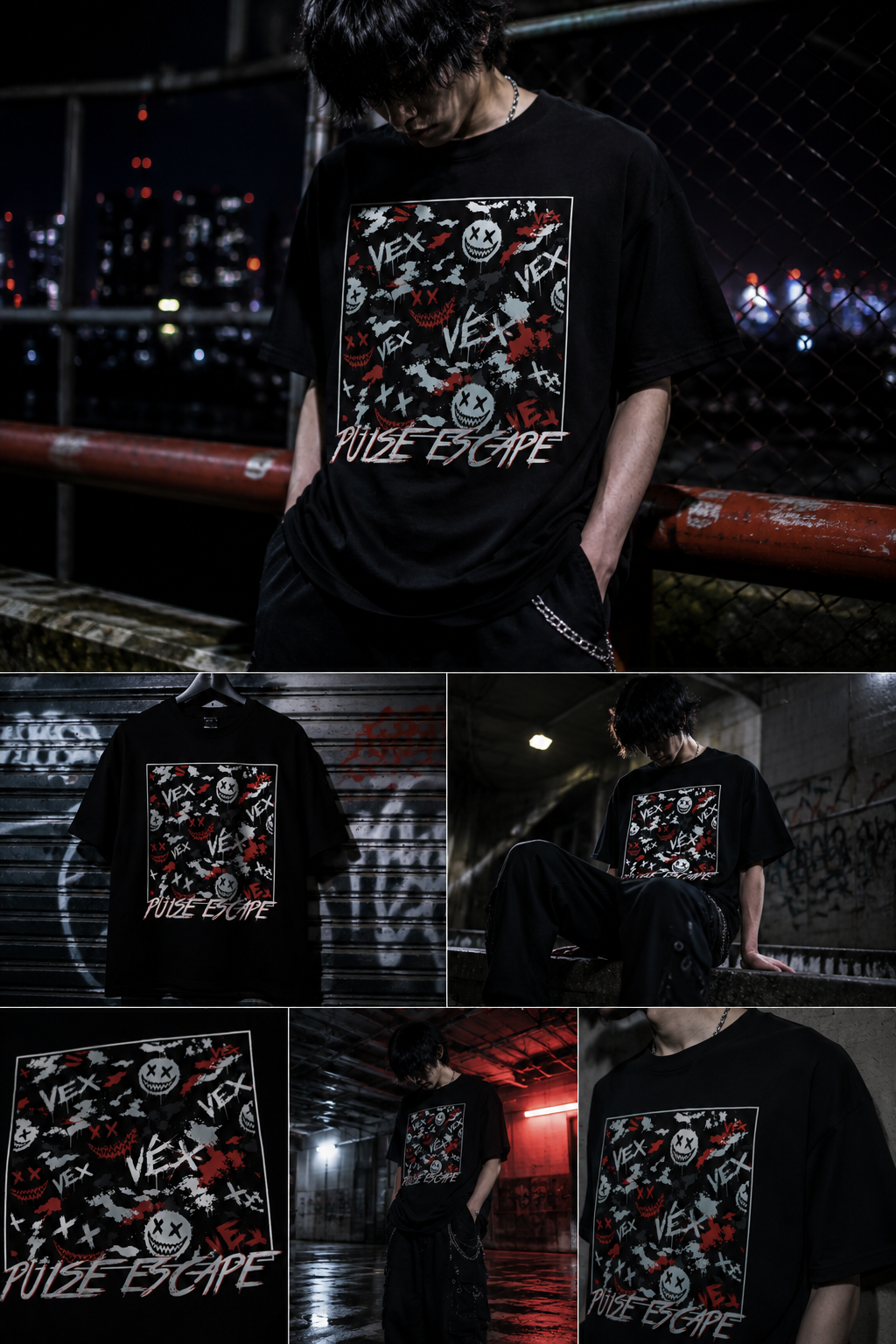 pulse escape - scary face tee