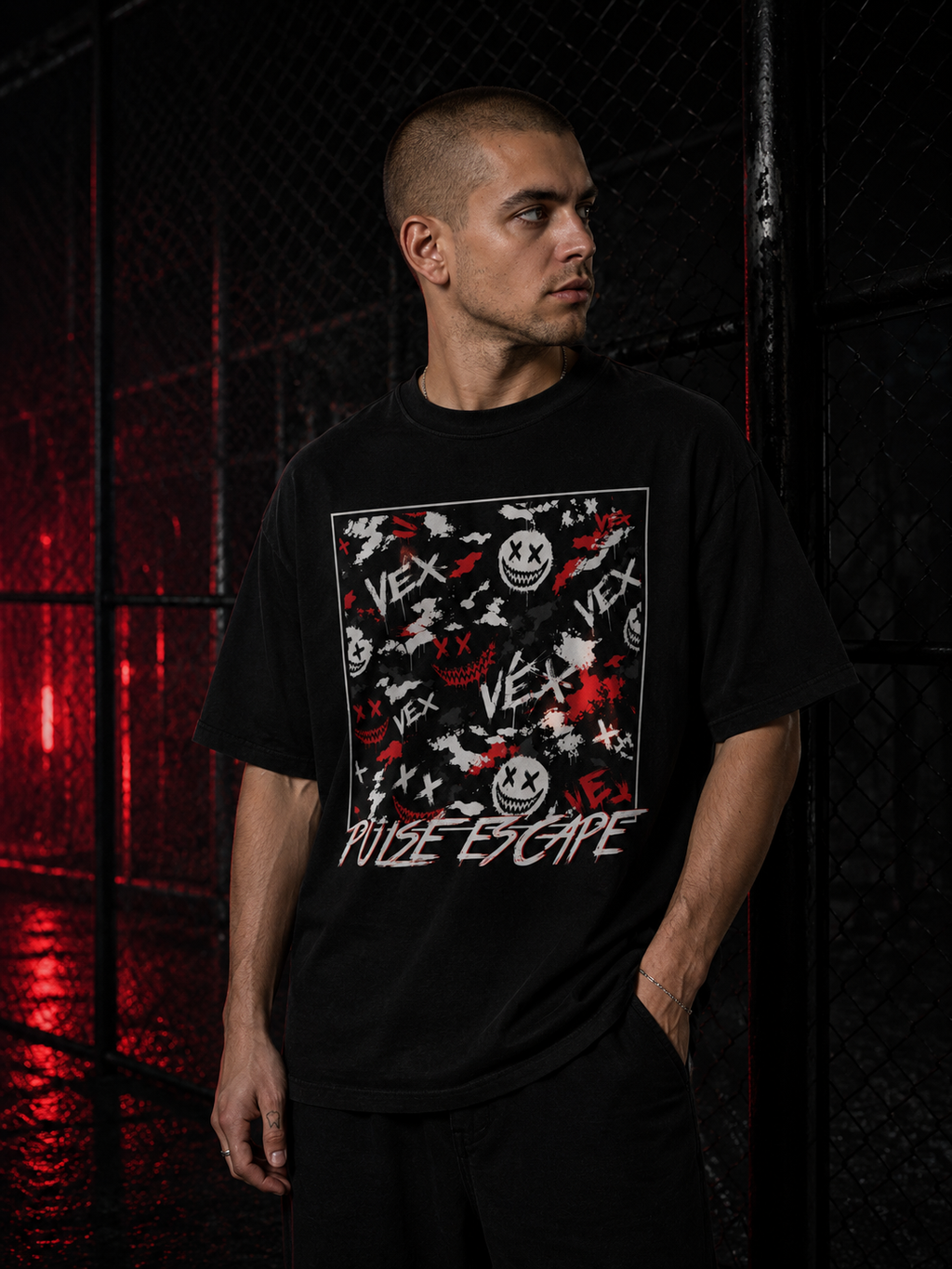 pulse escape - scary face tee
